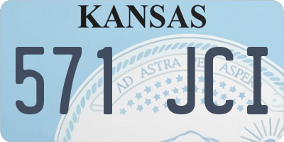 KS license plate 571JCI