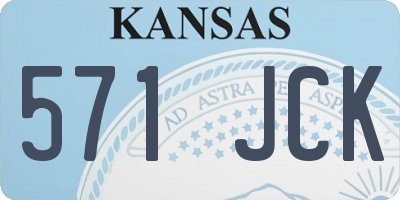 KS license plate 571JCK