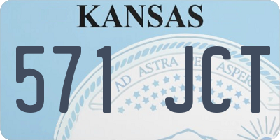 KS license plate 571JCT