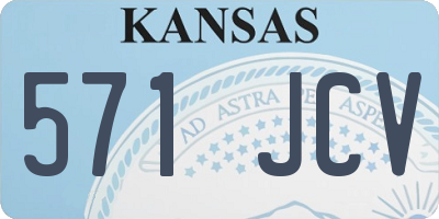 KS license plate 571JCV