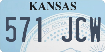 KS license plate 571JCW