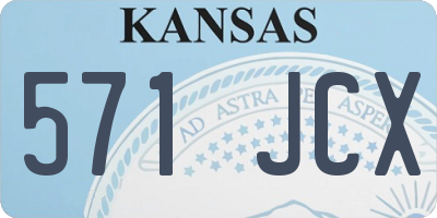 KS license plate 571JCX