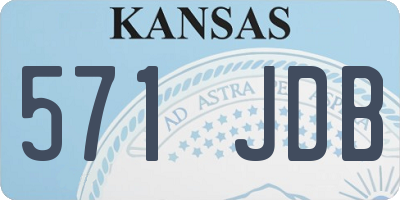 KS license plate 571JDB