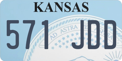 KS license plate 571JDD