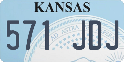 KS license plate 571JDJ