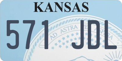 KS license plate 571JDL