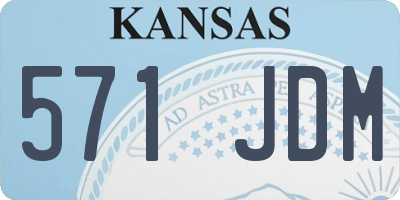 KS license plate 571JDM