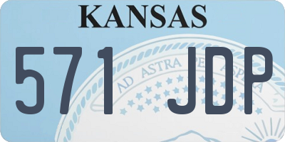 KS license plate 571JDP