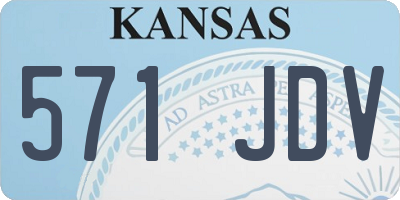 KS license plate 571JDV