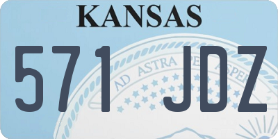 KS license plate 571JDZ