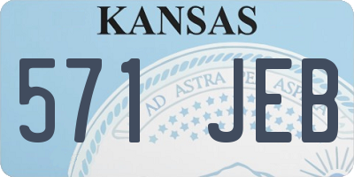 KS license plate 571JEB