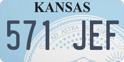 KS license plate 571JEF