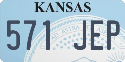 KS license plate 571JEP