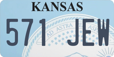 KS license plate 571JEW