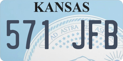 KS license plate 571JFB