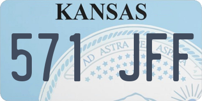 KS license plate 571JFF