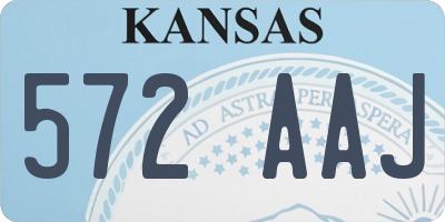 KS license plate 572AAJ