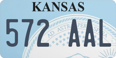 KS license plate 572AAL