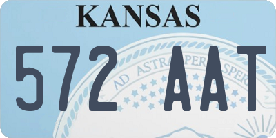 KS license plate 572AAT