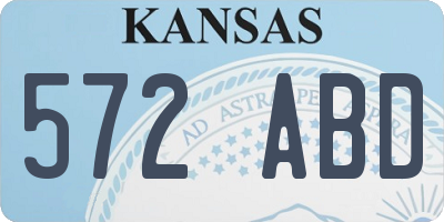 KS license plate 572ABD