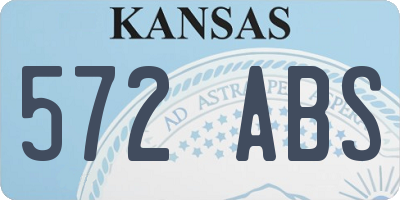 KS license plate 572ABS