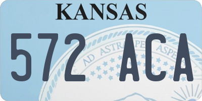 KS license plate 572ACA