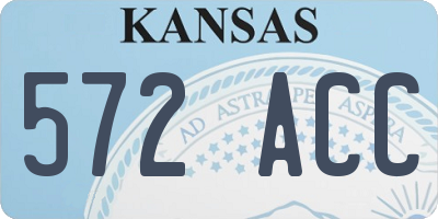 KS license plate 572ACC