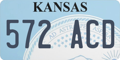KS license plate 572ACD