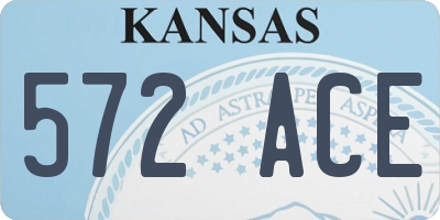 KS license plate 572ACE