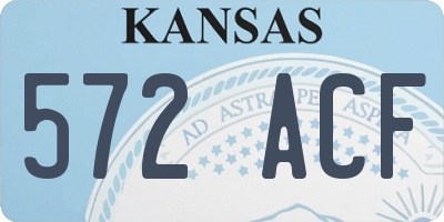 KS license plate 572ACF