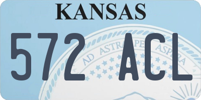 KS license plate 572ACL