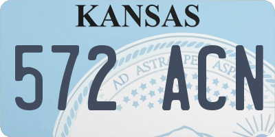 KS license plate 572ACN