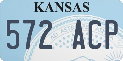 KS license plate 572ACP