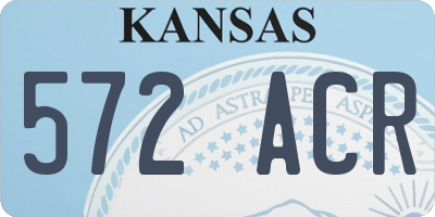 KS license plate 572ACR