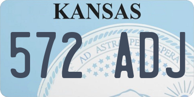 KS license plate 572ADJ
