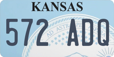 KS license plate 572ADQ
