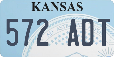 KS license plate 572ADT