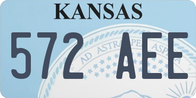 KS license plate 572AEE