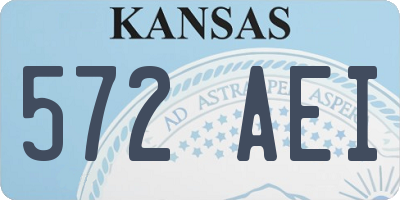 KS license plate 572AEI