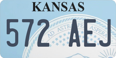 KS license plate 572AEJ