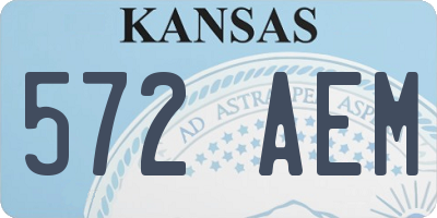 KS license plate 572AEM