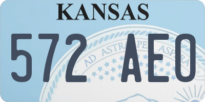 KS license plate 572AEO