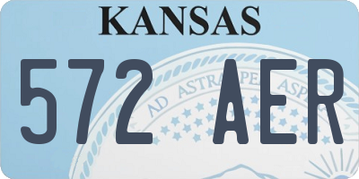 KS license plate 572AER