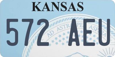 KS license plate 572AEU