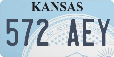 KS license plate 572AEY