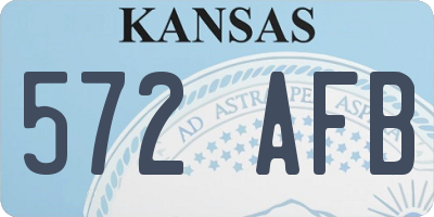 KS license plate 572AFB
