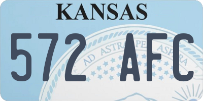 KS license plate 572AFC