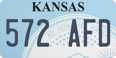 KS license plate 572AFD