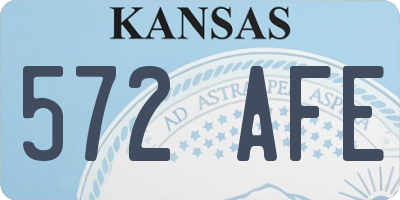 KS license plate 572AFE