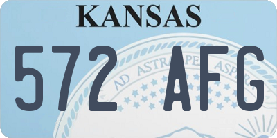 KS license plate 572AFG